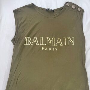 Balmain Olive Green T-Shirt